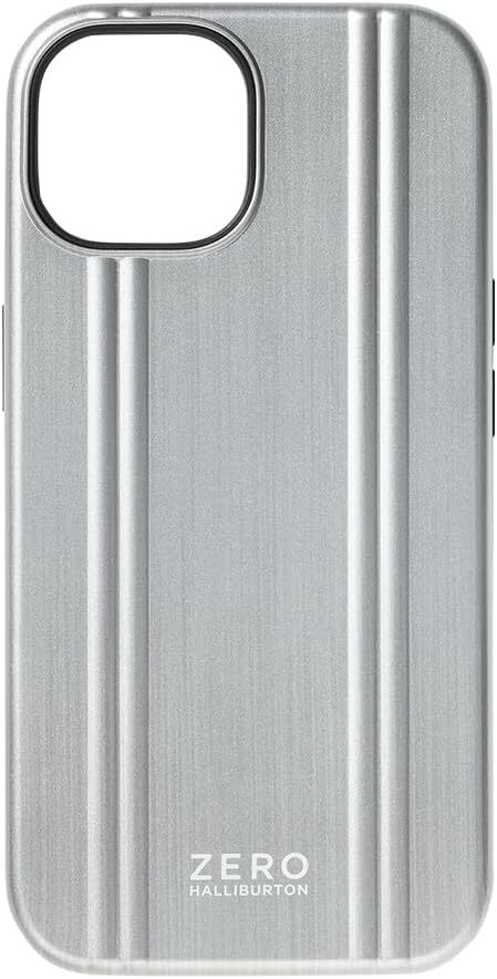 シルバー 背面型 iPhone 15 / 14 / 13 ZERO HALLIBURTON Hybrid Shockproof Case ケース カバー MagSafe対応 ストラップホルダー付属_画像2