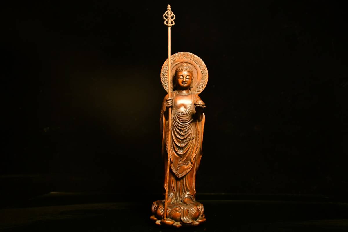*珍品旧蔵*清時代 黄楊木 藥師 仏像 木彫 木工芸 天然木彫刻 極細工 古置物 古擺件 稀少珍品 中国古美術 LRF0129
