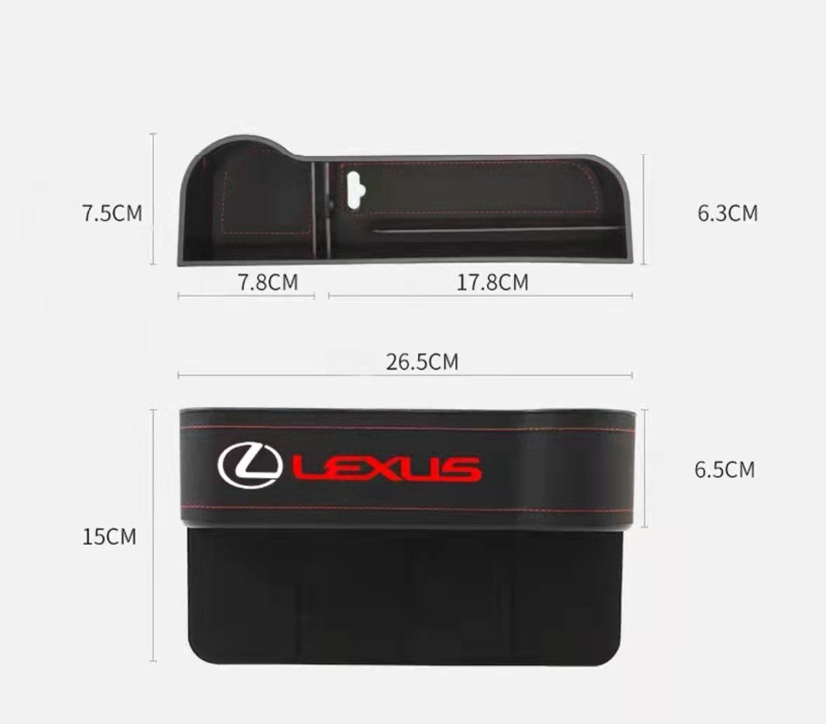 レクサス LEXUS ES/NX/RX/GX/UX/IS/GS/LS/CT200H 専用設計 センター隙間 収納ボックス 2Pセット 3カラー選択可能_画像10