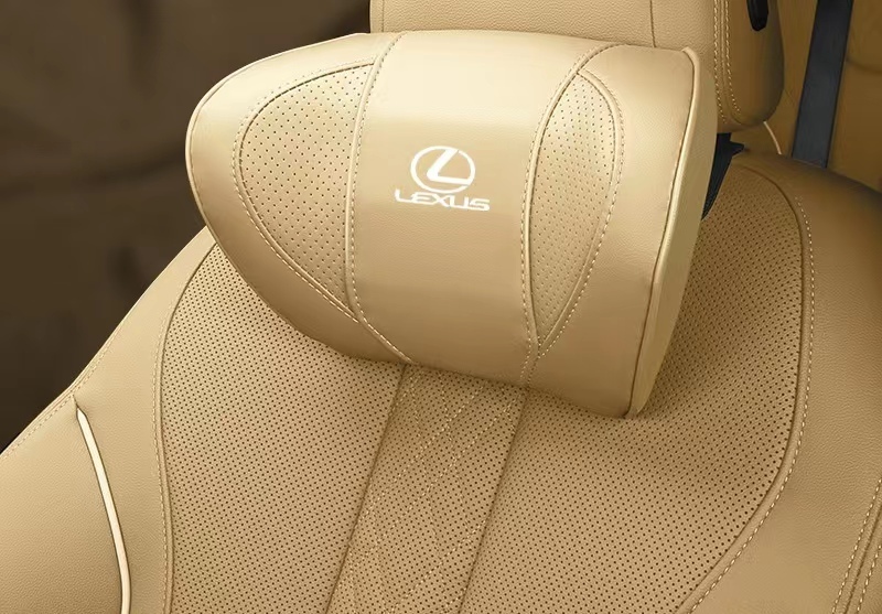 レクサス LEXUS 専用 車用記憶 通気性弾性 ネックパッド レザー 首 ネック 2個 IS LS RX NX CT LC RC GS LX UX ES HS 4色選択可_画像4