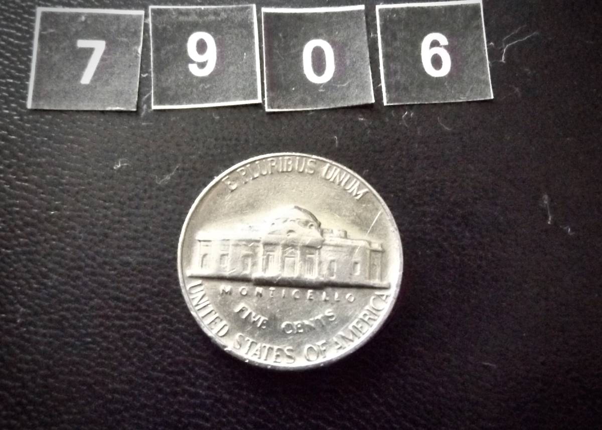アメリカ　ジェファーソン　5セントコインです。　1969年　S刻印　送料無料（7906）　USA　お金 硬貨　ドル　貨幣_画像2