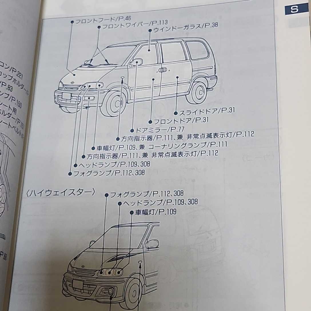 日産セレナ C23 23系 取扱説明書 取説 取扱書 1998年7月印刷 平成10年の画像7