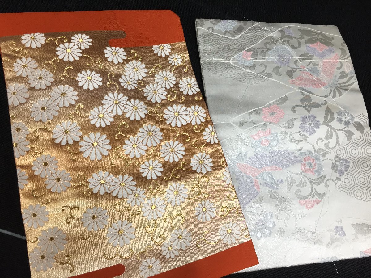 和装　名古屋帯　金糸・絞り　　１０点まとめて　幅　約３１㎝　　中古保管品　　TH1.081_画像10