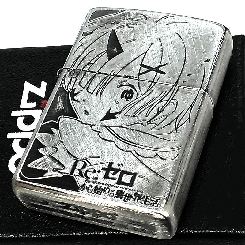 ZIPPO ライター Re:ゼロから始める異世界生活 鬼レム リゼロ かわいい アニメ ジッポ キャラクター メンズ シルバー 可愛い
