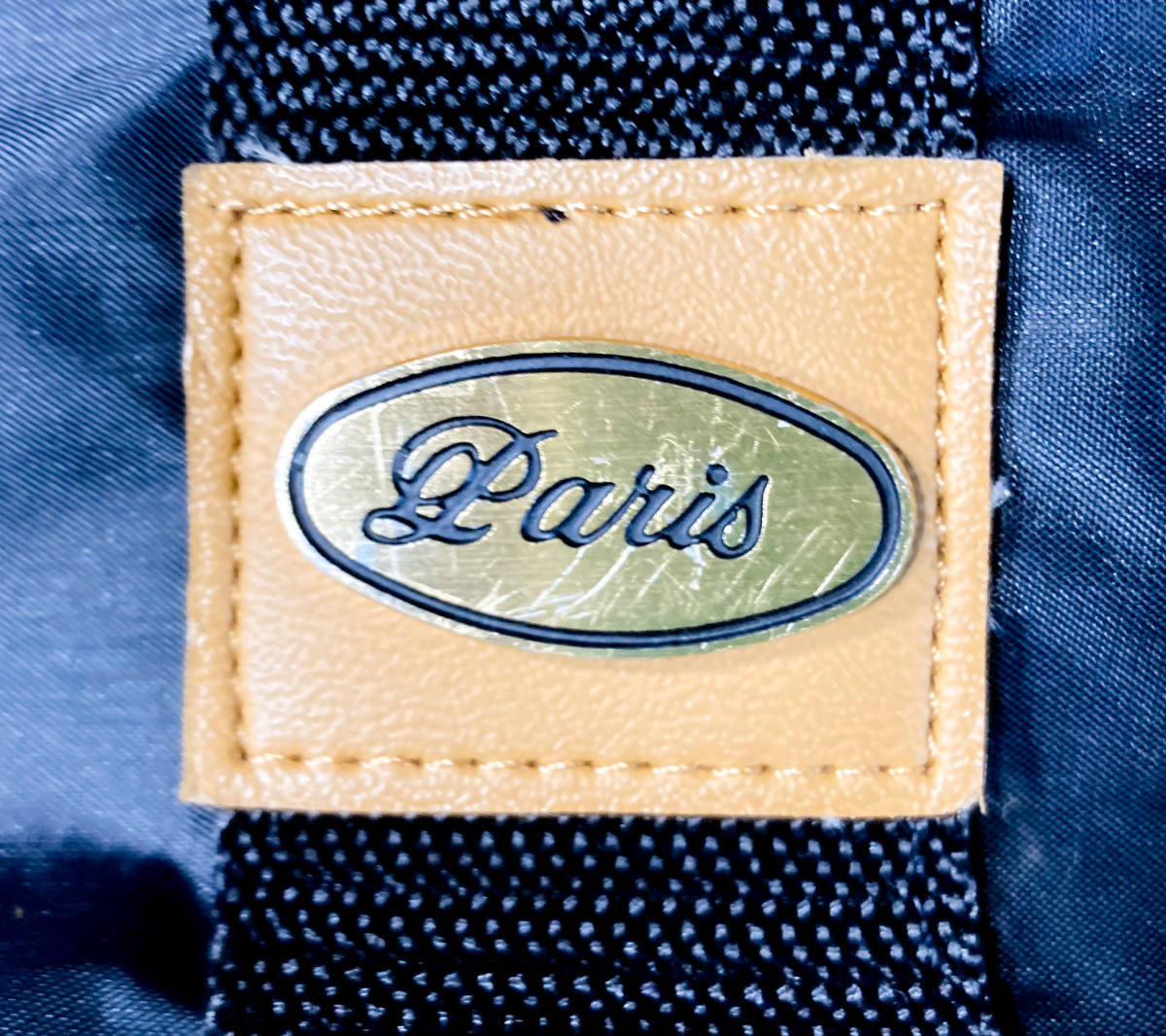 PARIS パリス ハンドバッグ トートバッグ ファッション ファッション小物 服飾小物 黒 ブラック 古着 ビンテージ 【0124.10】_画像2