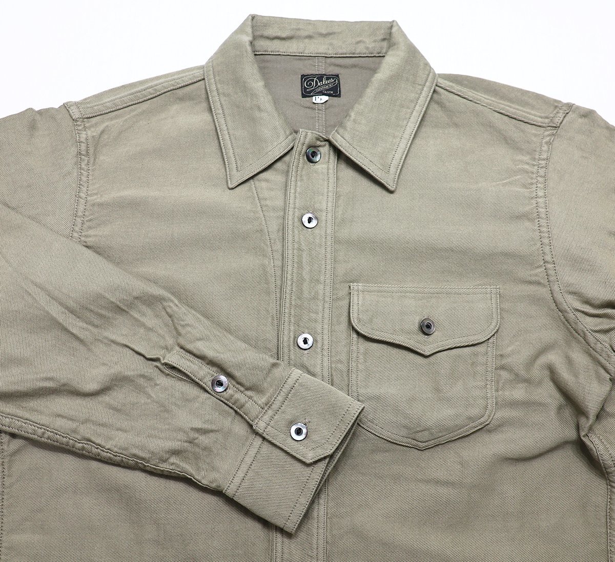 DALEE'S&Co (ダリーズアンドコー) Jelico...20s Jelico shirt / ジェリコシャツ 未使用品 GE.GRAY size 15.5(M) / デラックスウエア_画像3