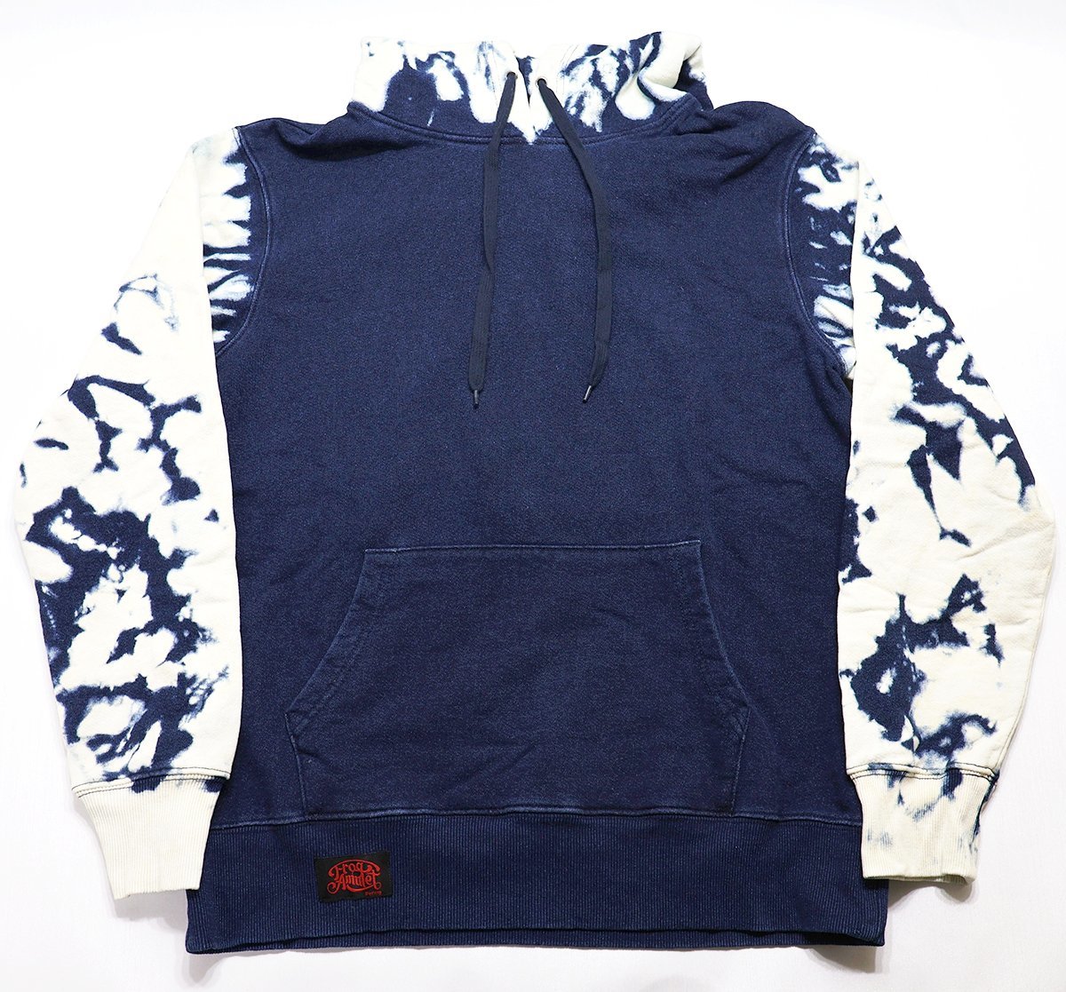 FROG AMULET (フロッグアミュレット) DENIM SWEAT HOODIE / インディゴ染めのデニムスウェット プルオーバーパーカー 美品 size L_画像1