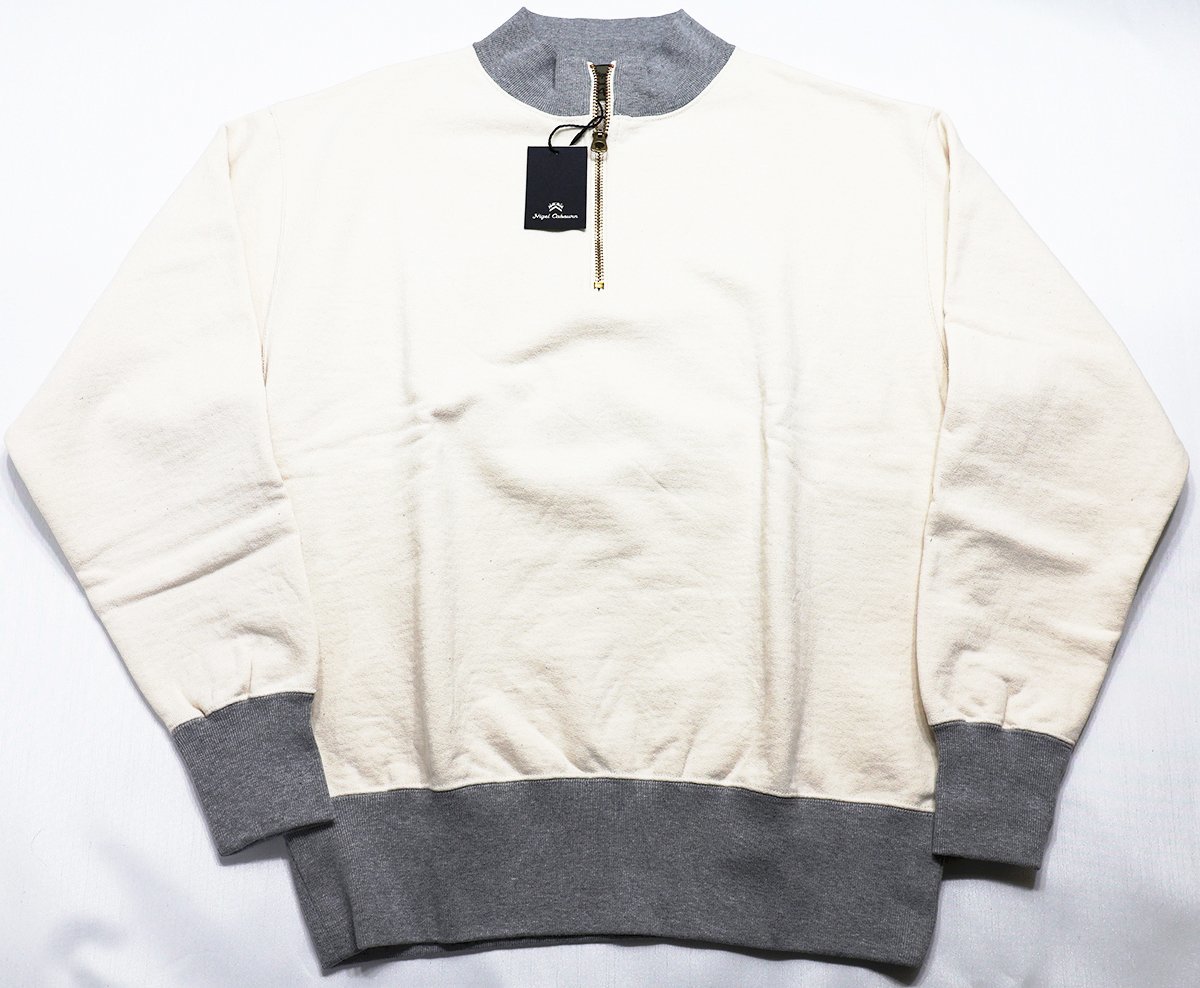 Nigel Cabourn (nai гель ke-bon) ZIP UP SWEAT SHIRT / Zip выше спортивная фуфайка тянуть over #8047-00-20002 превосходный товар IVORY 46