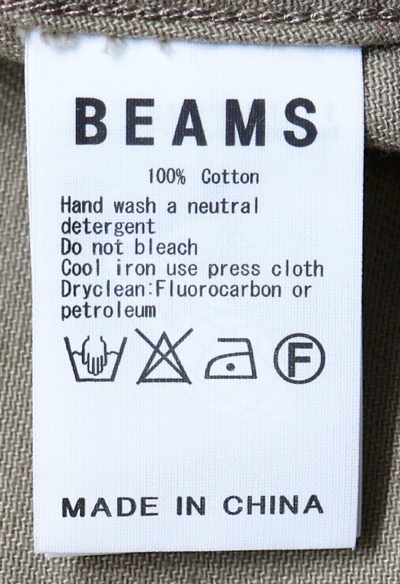 BEAMS (ビームス) Stand Collar Jacket / スタンドカラージャケット BMM-288B-A15 美品 カーキ size M_画像9