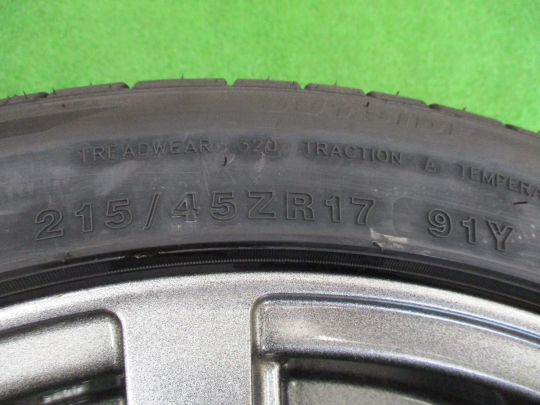 １７インチ　新品タイヤ＆中古ホイールセット♪　215/45R17　ミネルバF209　7-17　5H100　+48　ヨコハマ　グラス_画像9