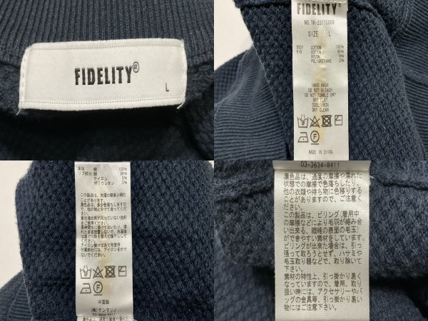 130A FIDELITY MOSS STITCH HALF ZIP フィデリティ ハーフジップ TK-23775009【中古】_画像9