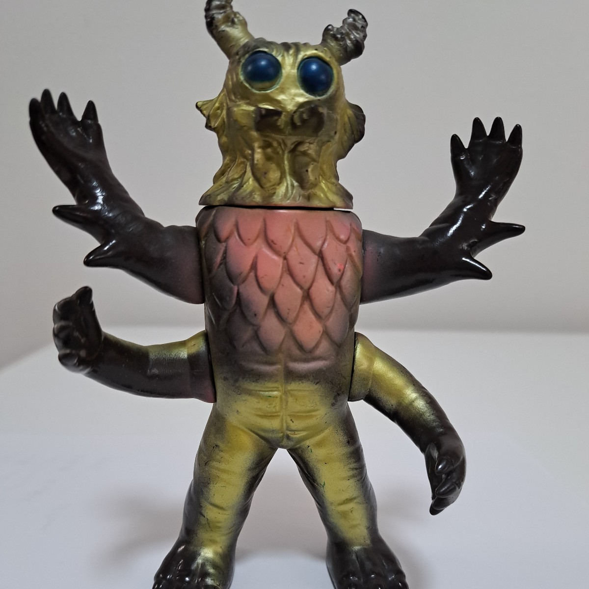 タカトクトイズ メガロマン 怪獣ソフビ ビンテージ 当時物 1979年 炎の超人 15.5㎝ ソフビ