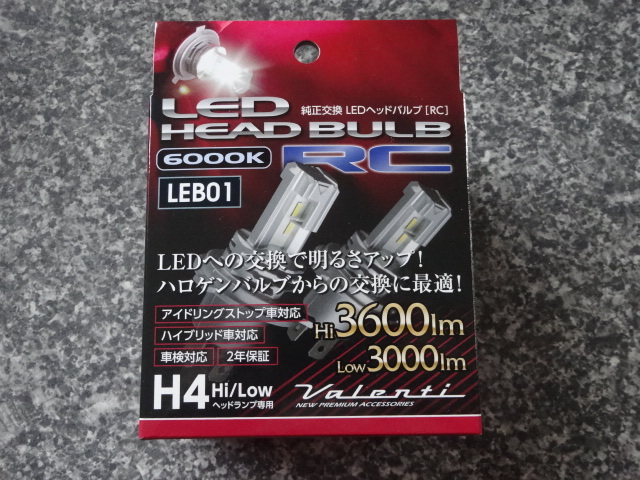 新品★ ヴァレンティ ジュエル LEDヘッドバルブ 3600lm ★ VALENTI RC H4 6000K LEB01 H4 60 JEWEL HEAD BULB RC LEB01 65w 55w 12V_画像1