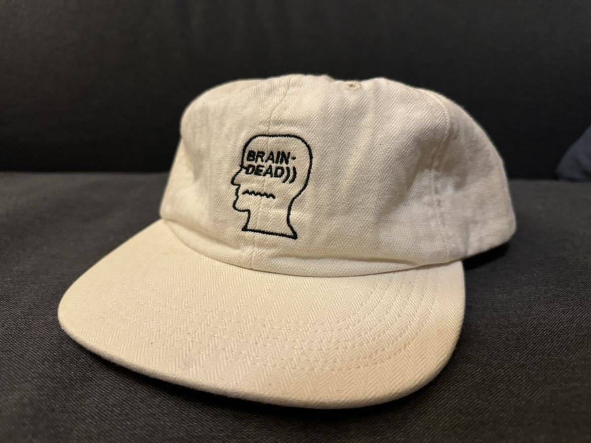 Brain Dead Herringbone Logo Hat ブレインデッド キャップの画像1