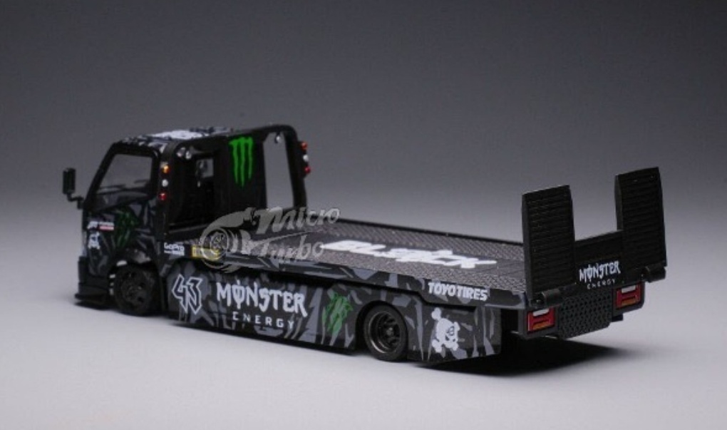 即決・送料無料 ！ Micro Turbo PEAKO ピーコ 1/64 積載車 キャリアカー monster ENERGY Custom Flatbed Tow Truck 新品・未使用品_画像8