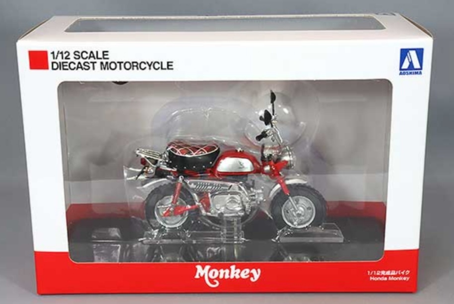 即決！ アオシマ スカイネット 1/12 ホンダ モンキー 50 リミテッド モンツァレッド HONDA 50 MONKEY LIMITED 新品・未開封品_画像1