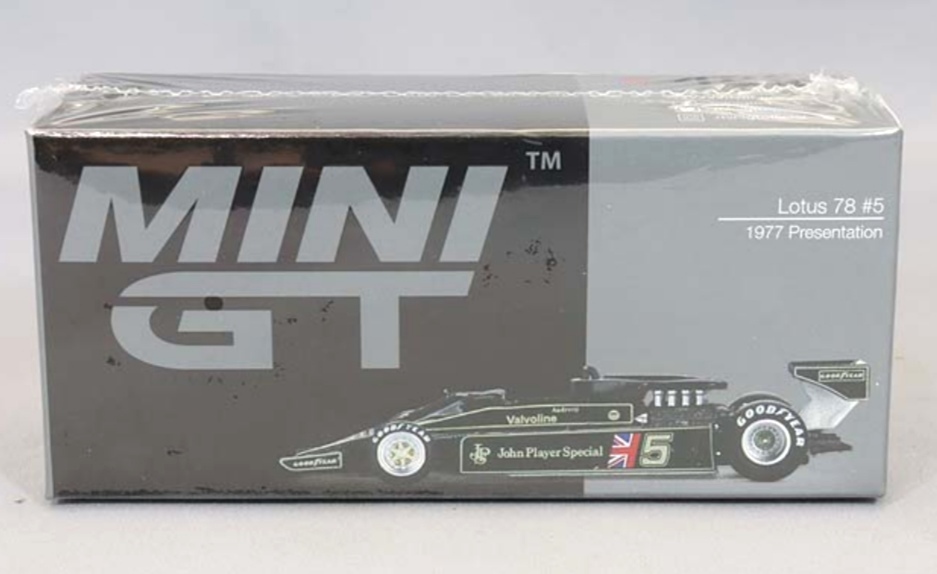 即決！ TRUESCALE MINI GT 1/64 ロータス 78 プレゼンテーション JPS 1977 F1 #5 M.アンドレッティ 新品・未開封品の画像1