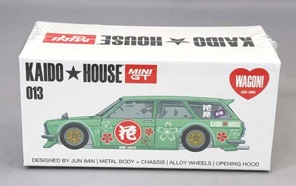 即決！ KAIDO★HOUSE x トゥルースケール ミニGT 1/64 ダットサン 510 ワゴン HANAMI V2 花見 ライトグリーン 013 新品・未開封品_画像1