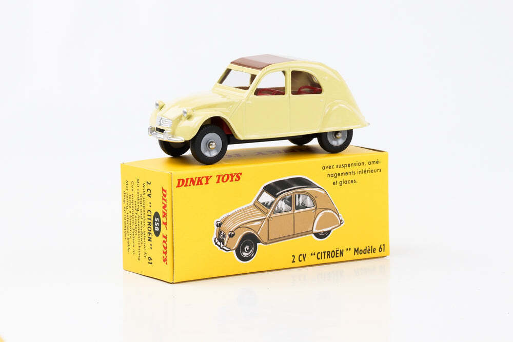 DINKY TOYS 1/43 Dinky Citroen 2CV beige Citroen 2CV reprint minicar 