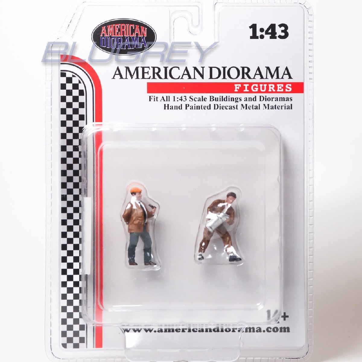 アメリカン ジオラマ 1/43 レースデイ セット 4 フィギア American Diorama Race Day Metal Figures Setの画像1