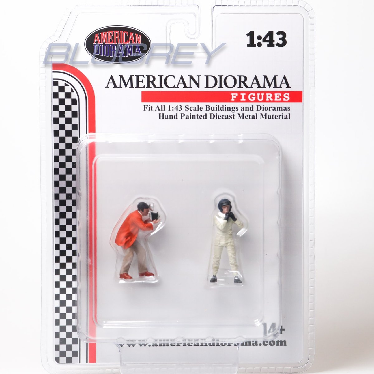 アメリカン ジオラマ 1/43 レースデイ セット 2 フィギア American Diorama Race Day Metal Figures Setの画像1