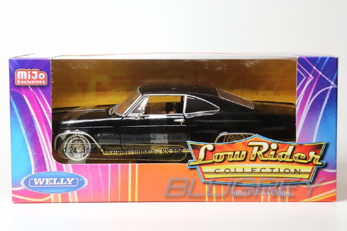 WELLY 1/24 Lowrider Chevrolet Impala SS 396 1965 черный Mijo ограничение Low Rider Chevy Impala 22417LRW-BK