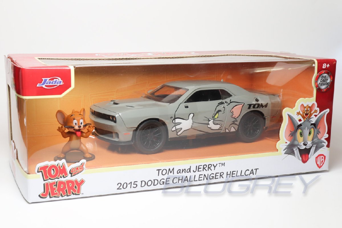 【アウトレット】JADA TOYS 1/24 トムとジェリー ジェリーフィギア ＆ ダッジ チャレンジャー ヘルキャット TOM & JERRY 33722_画像1