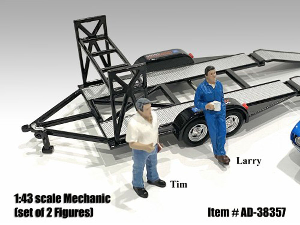 アメリカン ジオラマ 1/43 フィギア メカニック セット 1 ティム & ラリー American Diorama Figure 1/43 Mechanic Set I_画像2