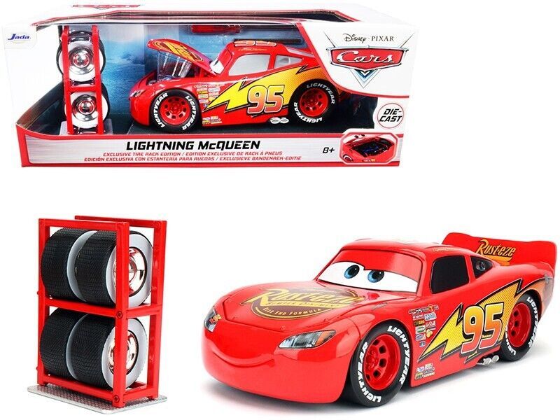 JADA TOYS 1/24 カーズ ライトニング マックイーン タイヤラック付き ディズニー ピクサー Cars Lightning McQueen 97751_画像1