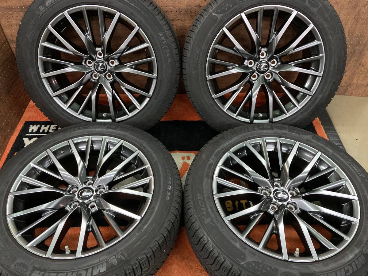 ◆美品!!レクサス RX Fスポーツ純正 20インチ◆8J+30 114.3-5H◆MICHELIN X-ICE XI3 235/55-20◆LEXUS ‐ RX F SPORT◆RX300 RX450h RX200t_画像1