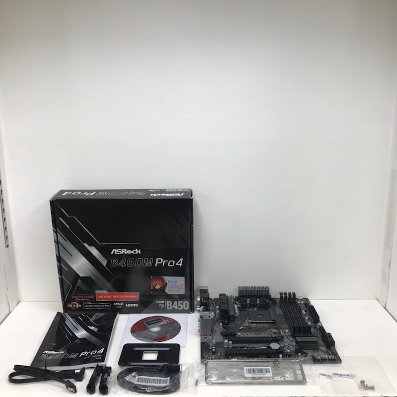 【ジャンク品】ASRock マザーボード B450M Pro4 動作未確認 240109SK280736_画像1