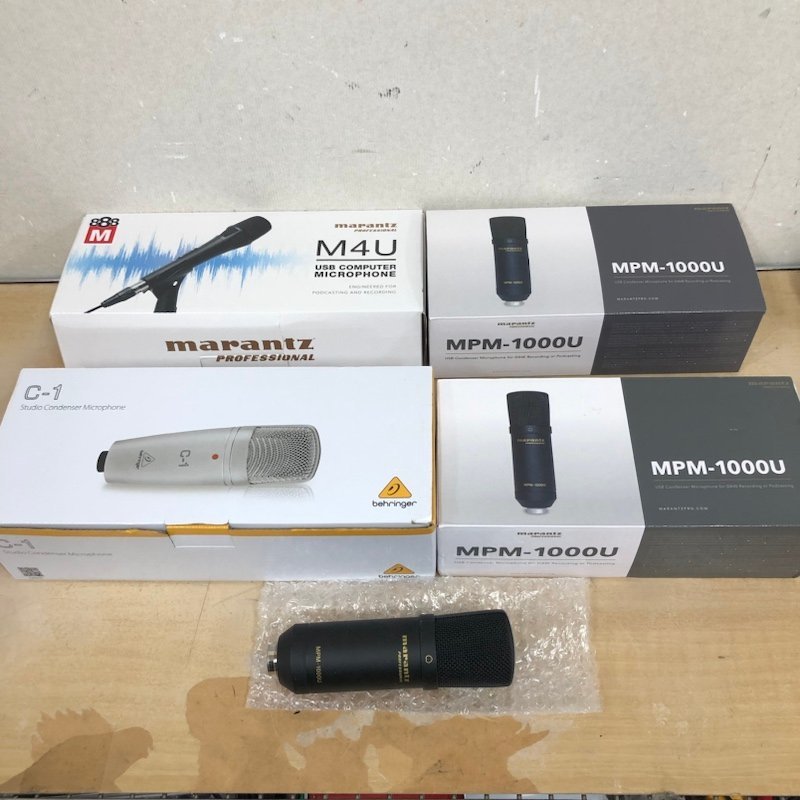 コンデンサーマイク USBコンデンサーマイク 計5本まとめ売り marantz MPM-1000U M4U/behringer C-1 240109SK010427_画像1