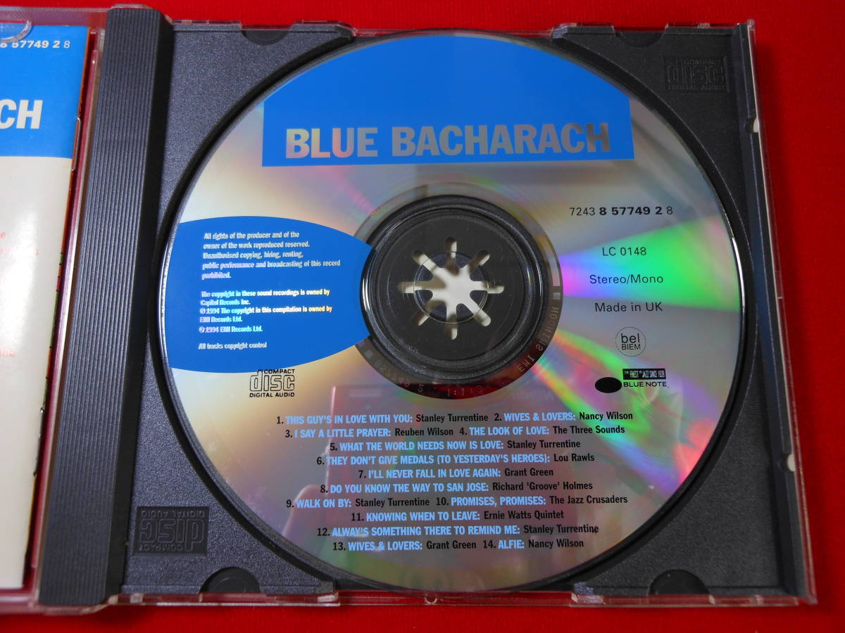 英盤　BLUE BACHARACH - Various Artists　BLUE NOTE 7243 8 57749 2 8　/ バート・バカラック作品集 / グラント・グリーン 他_画像4