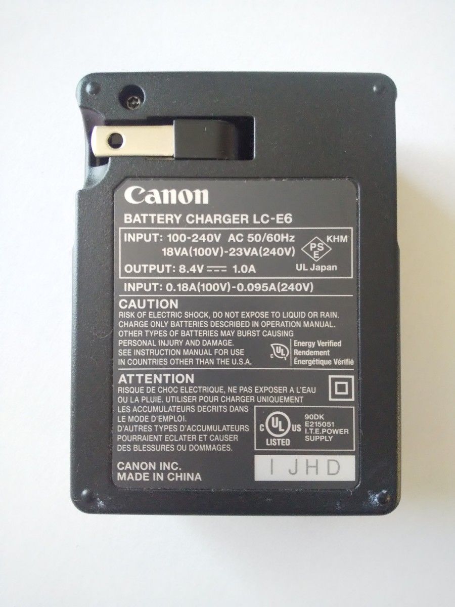 CANON キヤノン 純正 充電器 バッテリーチャージャー LC-E6 美品 動作確認の1回のみ使用