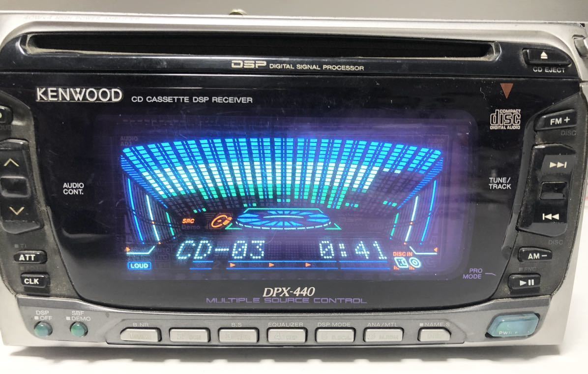 ★当時物★ KENWOOD ケンウッド 2DIN CD/カセットデッキ DPX-440 卓上にて動作確認済み レンズクリーニング済 本体のみ 希少品_画像1