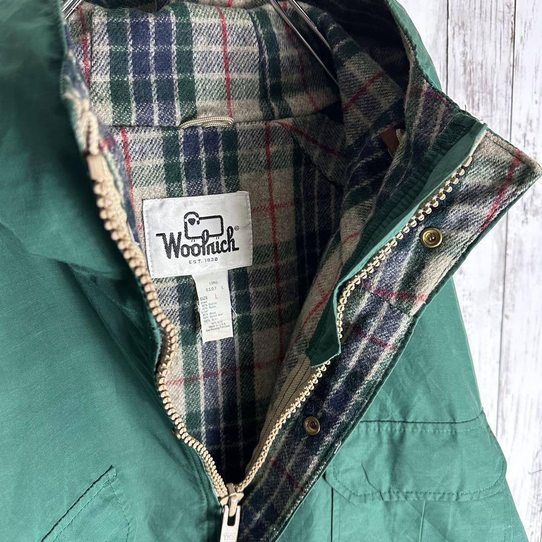 90s[wool rich] Woolrich mountain parka L green old clothes 