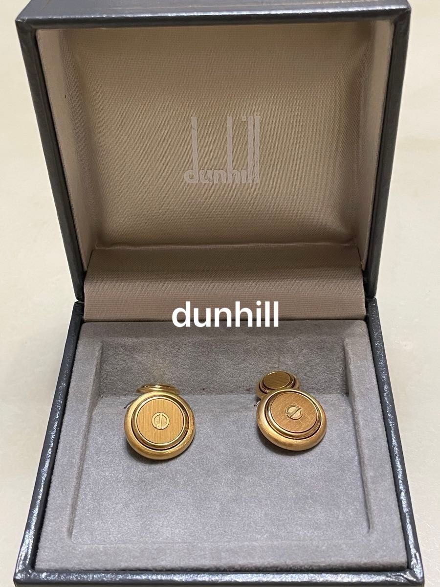 美品　 dunhill鎖カフス　ビンテージ　時代物　骨董品　ゴールド　激レア　
