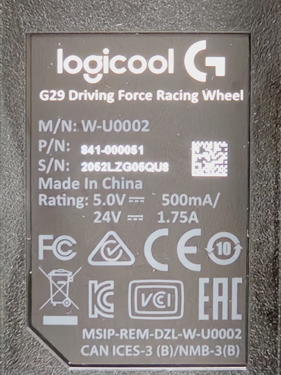 △【3】現状品 Logicool G29 DRIVING FORCE/SHIFTER ドライビングフォース シフター セット ロジクール PS3/PS4 同梱不可 1円スタート_画像4