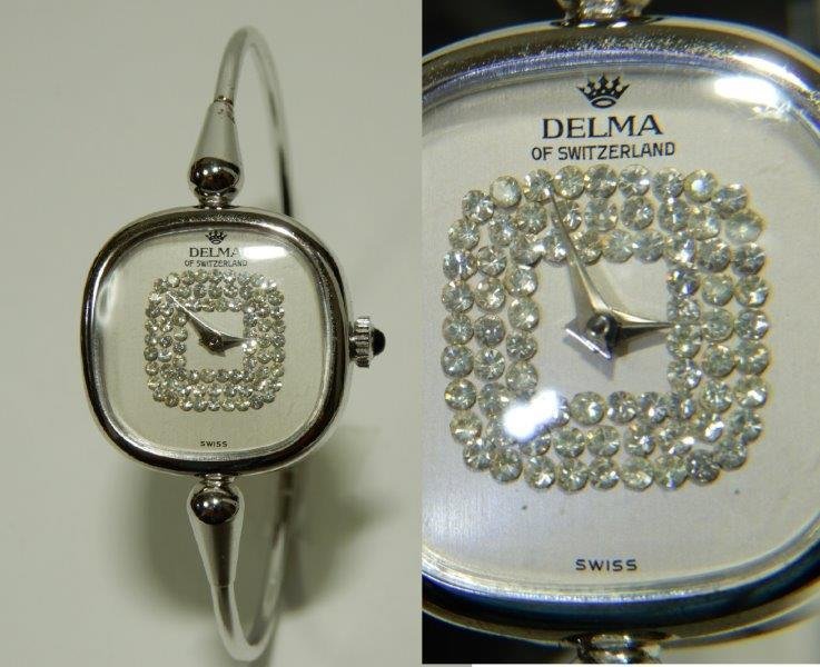 DELMA スイス製 稼働品 女性用 手巻 2針 レターパックプラス可 0116W2G