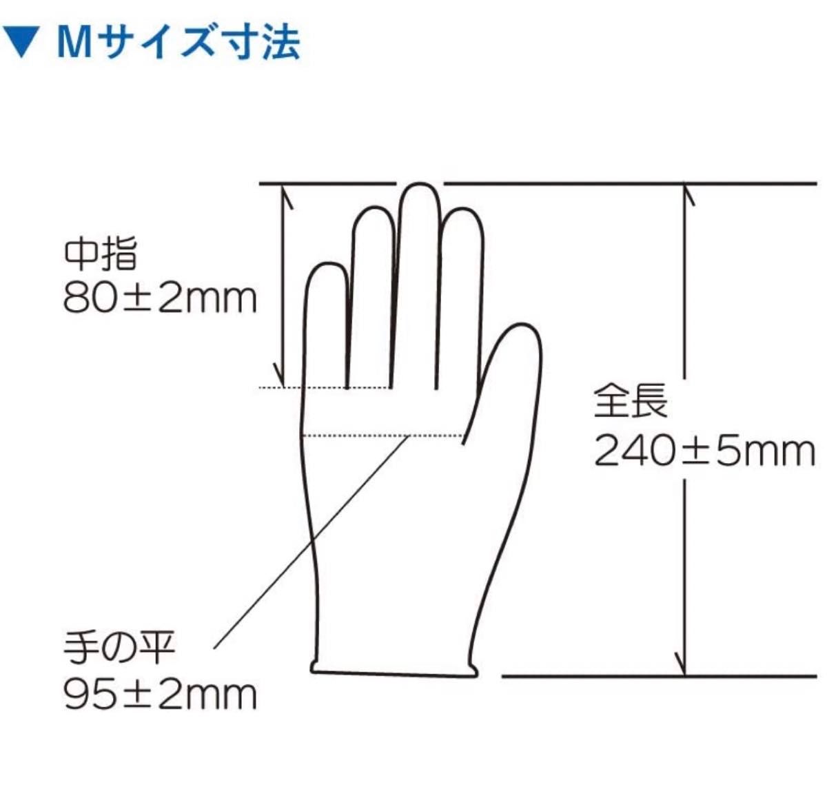 使い捨て手袋 ニトリルグローブ ホワイト 粉なし　Mサイズ16枚　マツヨシ