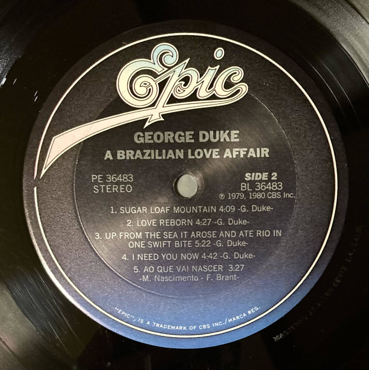 George Duke / A Brazilian Love Affair Epic FE 36483 1979 1980 US盤 The Loft Classics David Mancuso Summer Breezin'_画像4