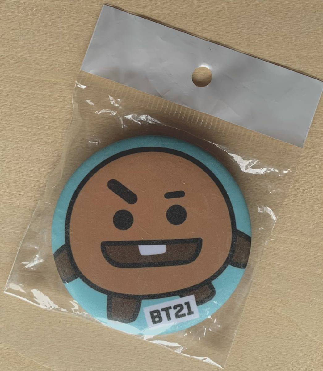 キーホルダー3点と缶バッジのセット (BTS . シュガ SUGA. BT21シュキSHOOKY キーリング&シュキのバッジ) 未使用の画像5