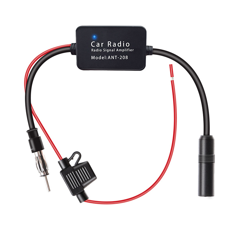 カーラジオ アンテナブースター ラジオブースター 汎用 車用 受信感度アップ アンプ カーオーディオ カーナビ AM FM 12V 増幅 ノイズ 　_画像4