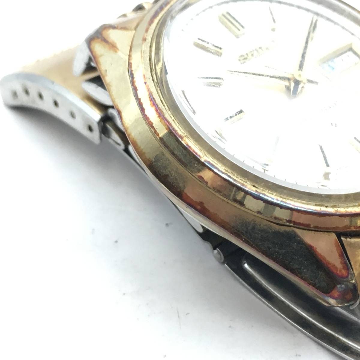 ◯K10-156 SEIKO/セイコー BELL-MATIC 3針 Day-Date デイデイト メンズ 自動巻き 腕時計 ベルト破損 4006-7012 稼働品_画像3