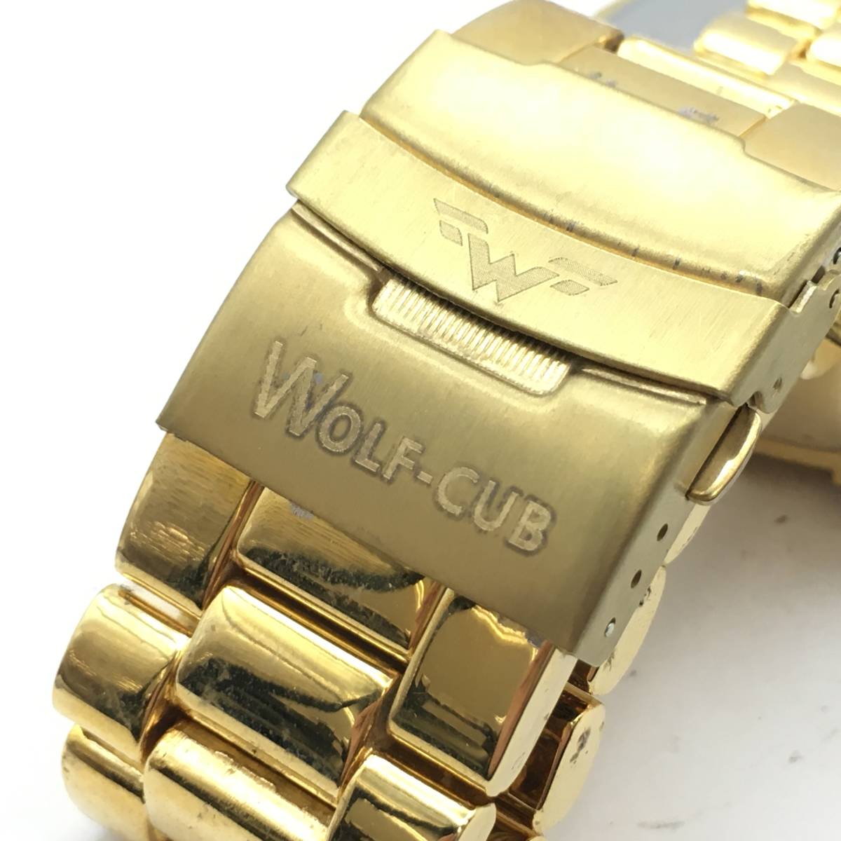 ◯P10-68 WOLF-CUB 3針 Date デイト メンズ クォーツ 腕時計 W:A321 _画像6