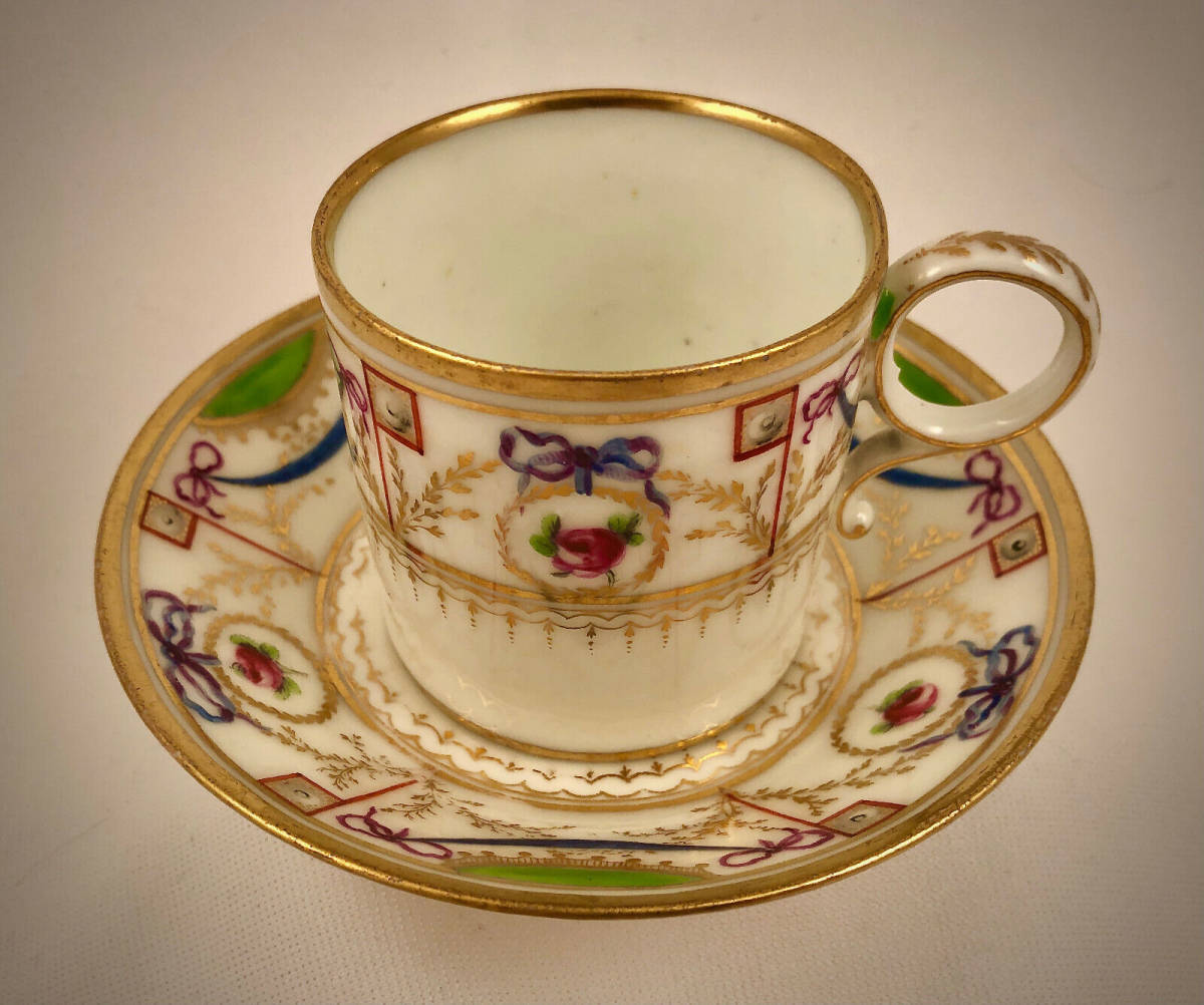アンティーク フォーブルパリ ティーカップ-ソーサー 18世紀ぐらい アンティーク 骨董品 ビンテージ_画像2