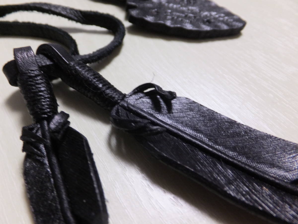 ROOSTERKING & CO. ルースターキング アンド カンパニーBlack Lacing Leather Feather Necklace:レザー フェザーネックレス/鹿革,INDIAN_画像7