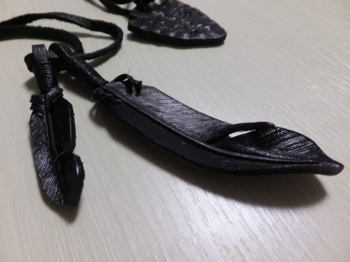 ROOSTERKING & CO. ルースターキング アンド カンパニーBlack Lacing Leather Feather Necklace:レザー フェザーネックレス/鹿革,INDIAN_画像8
