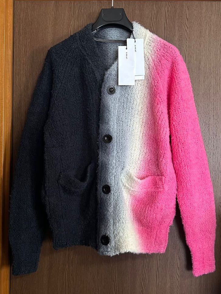 1新品 sacai サカイ メンズ タイダイ ニットカーディガン セーター