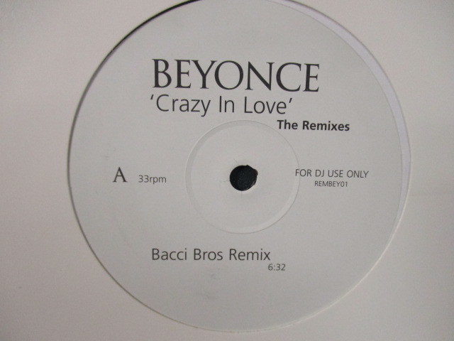Beyonce ： Crazy In Love The Remixes 12'' // The Miami Collective / Bacci Bros Remix / 5点で送料無料_画像1